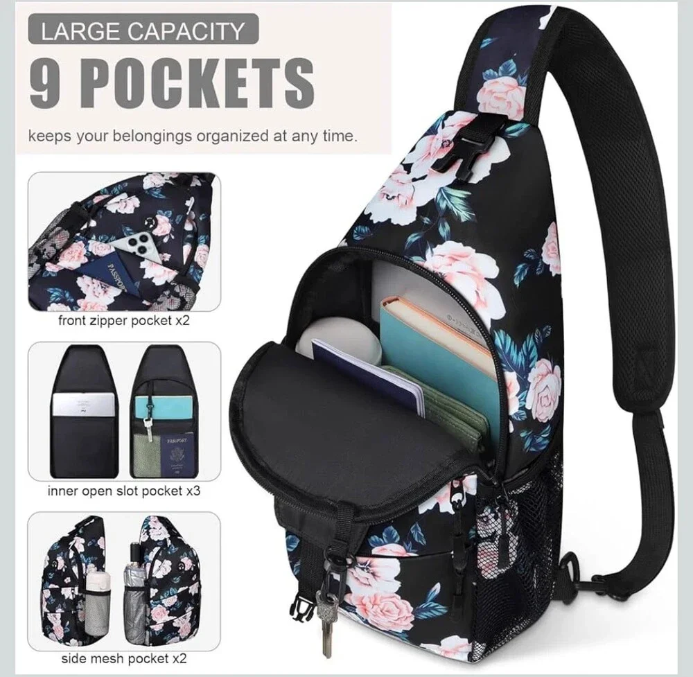 Pritent Crossbody Sling Bag for Women / Chest Sling Bag Backpack